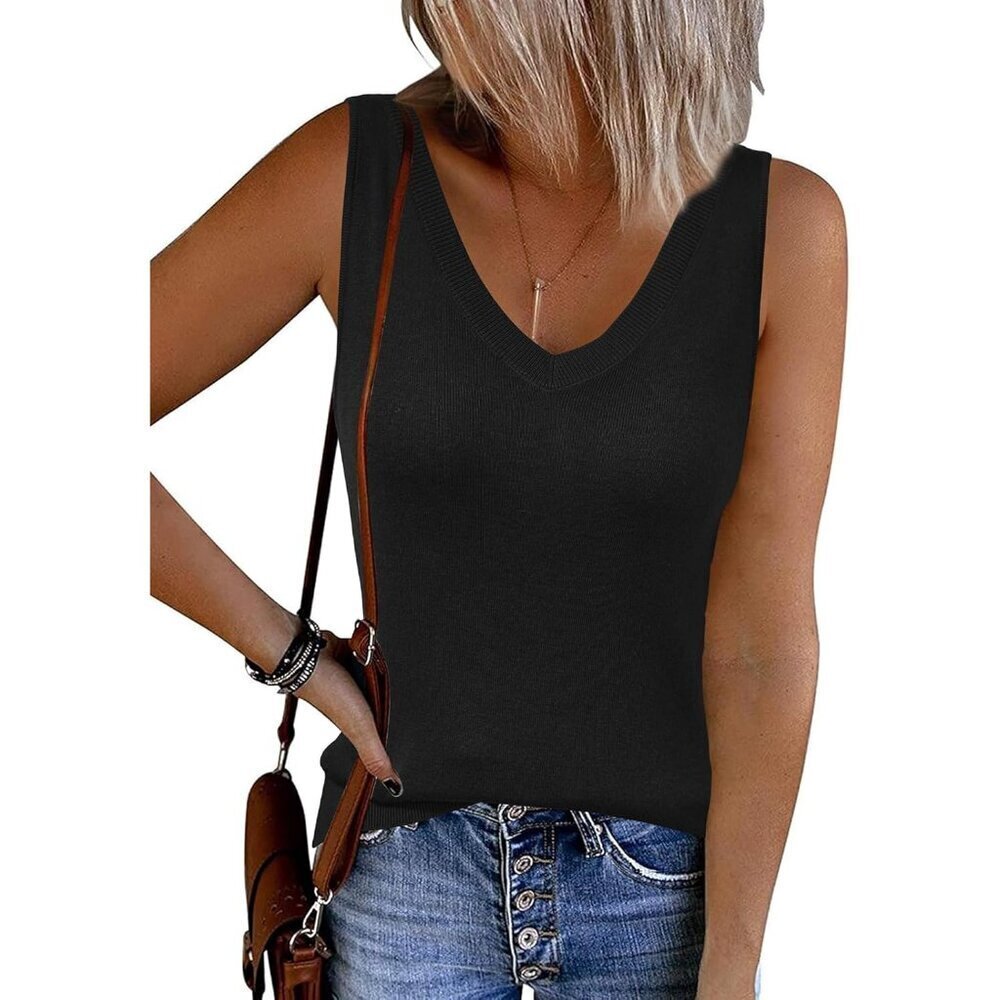 Women's Wool Blend Sweater V-Neck Casual All-Season Top Small